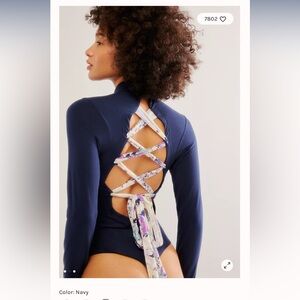 Free people lace back bodysuit size small